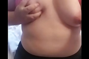 Chubby teen slut shows deficient keep their way young tits