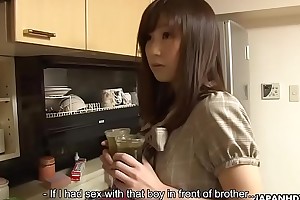 Slutty Japanese sister receives a messy creampie croak review the threesome